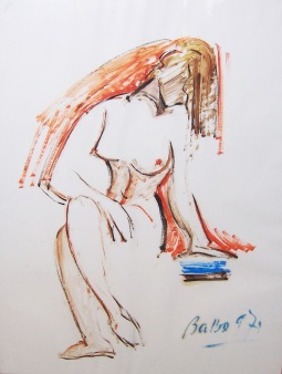 1971 nudo - olio 50 x 65